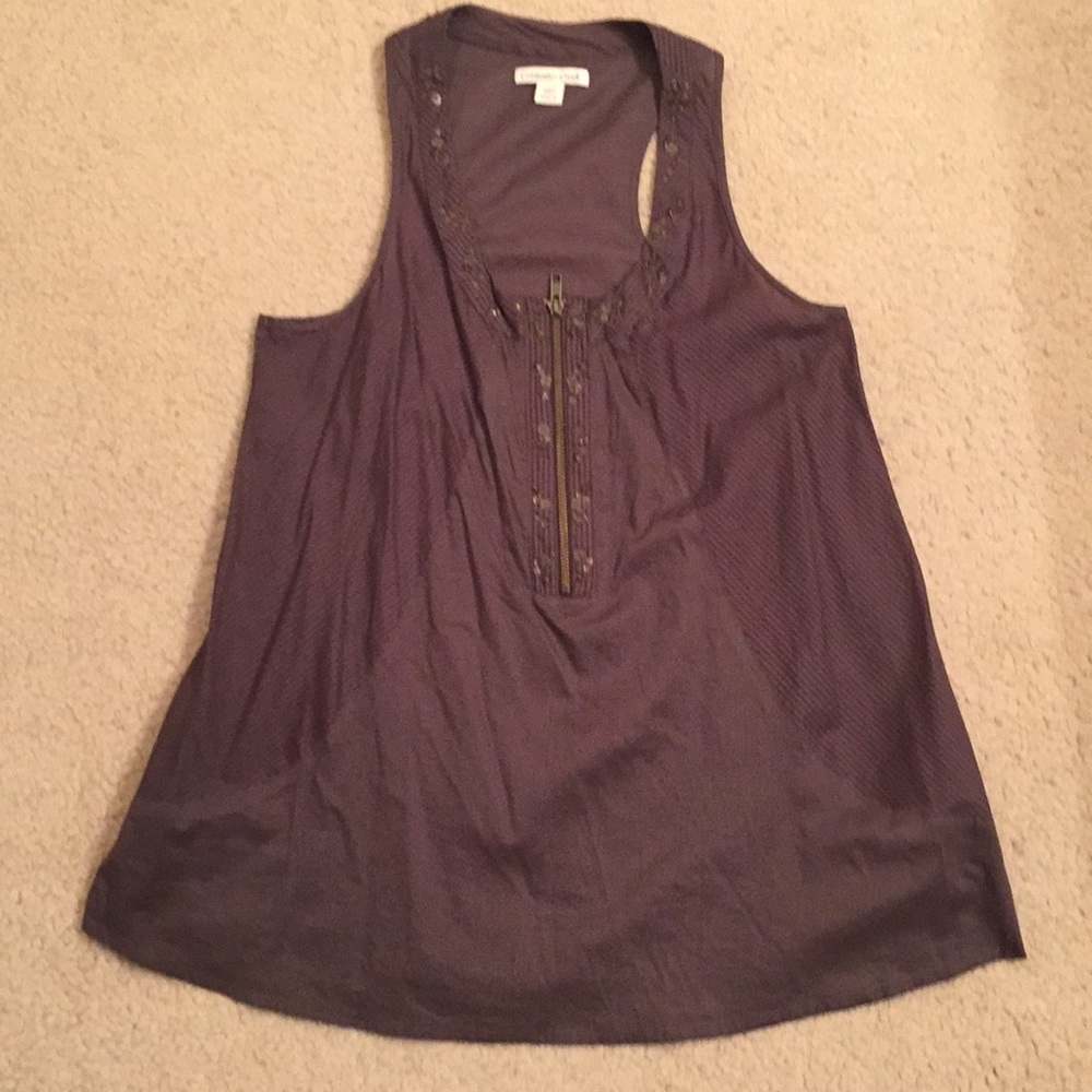 Gray Coldwater Creek cotton racerback top